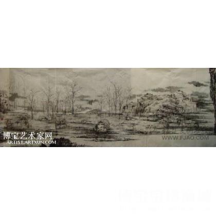 寒林秋水 山水画 陈家林作品 类别: 国画山水作品